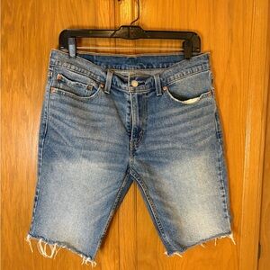 Levi’s 511 Cut off Frayed Shorts Size 32